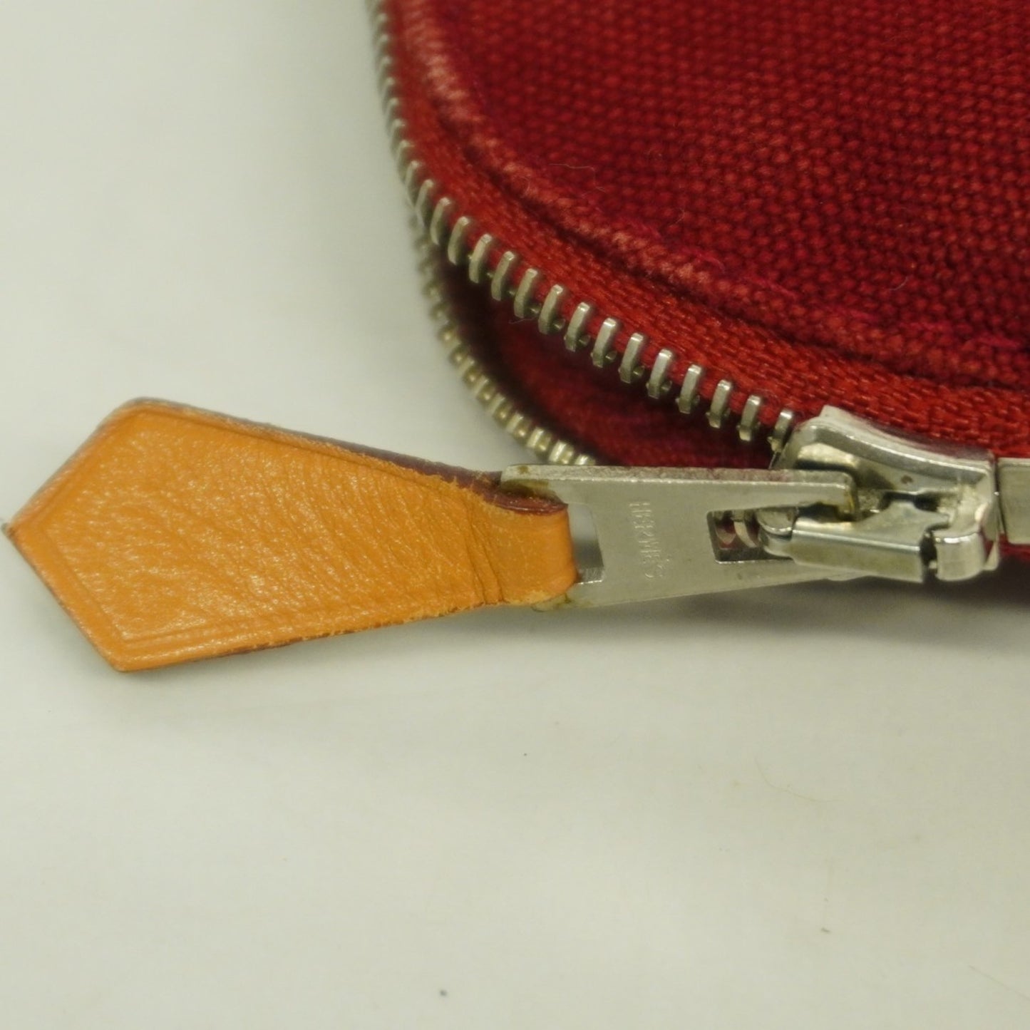 Hermes Bolide Pouch Canvas Red