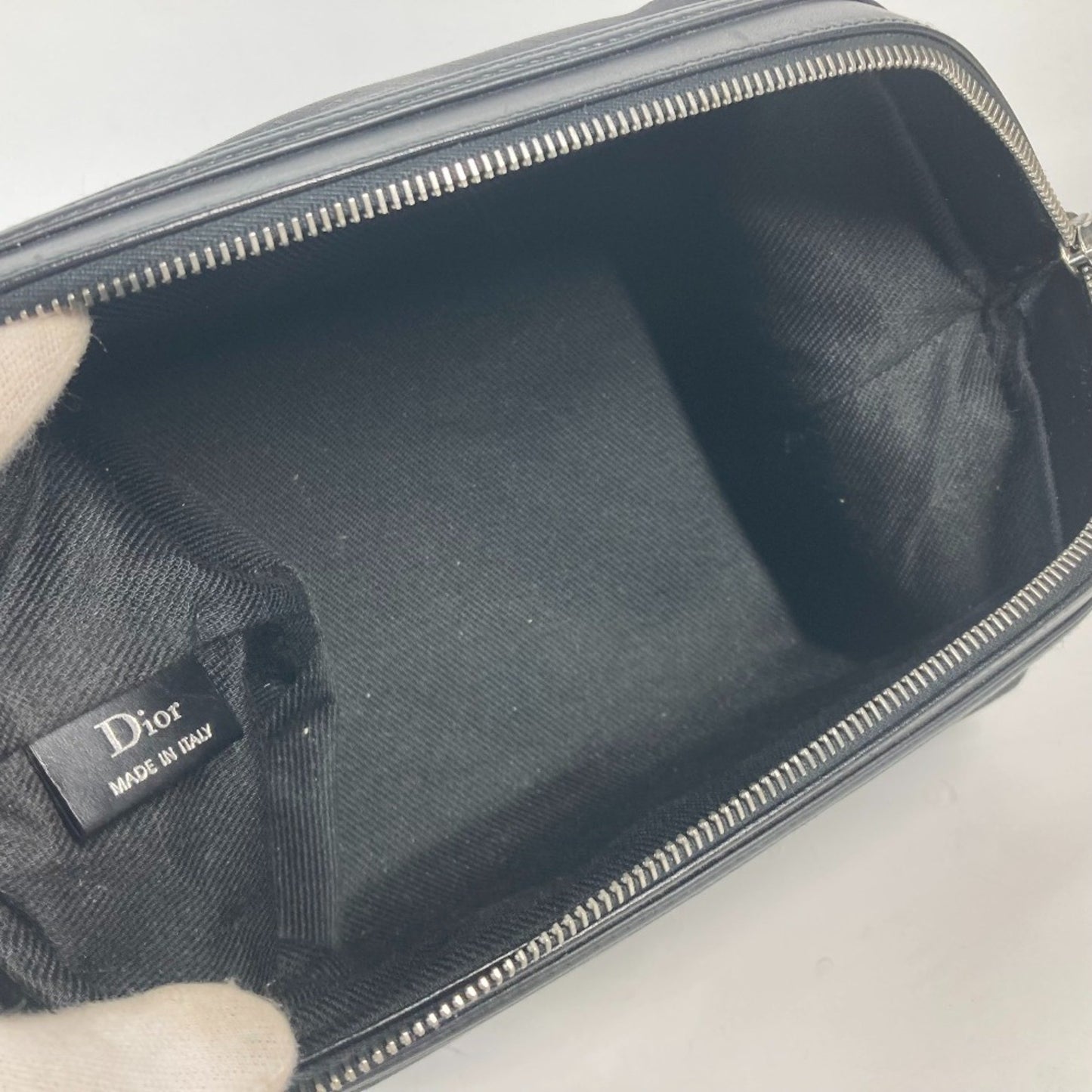 Christian Dior Dior Second Bag Pouch Canvas Leather