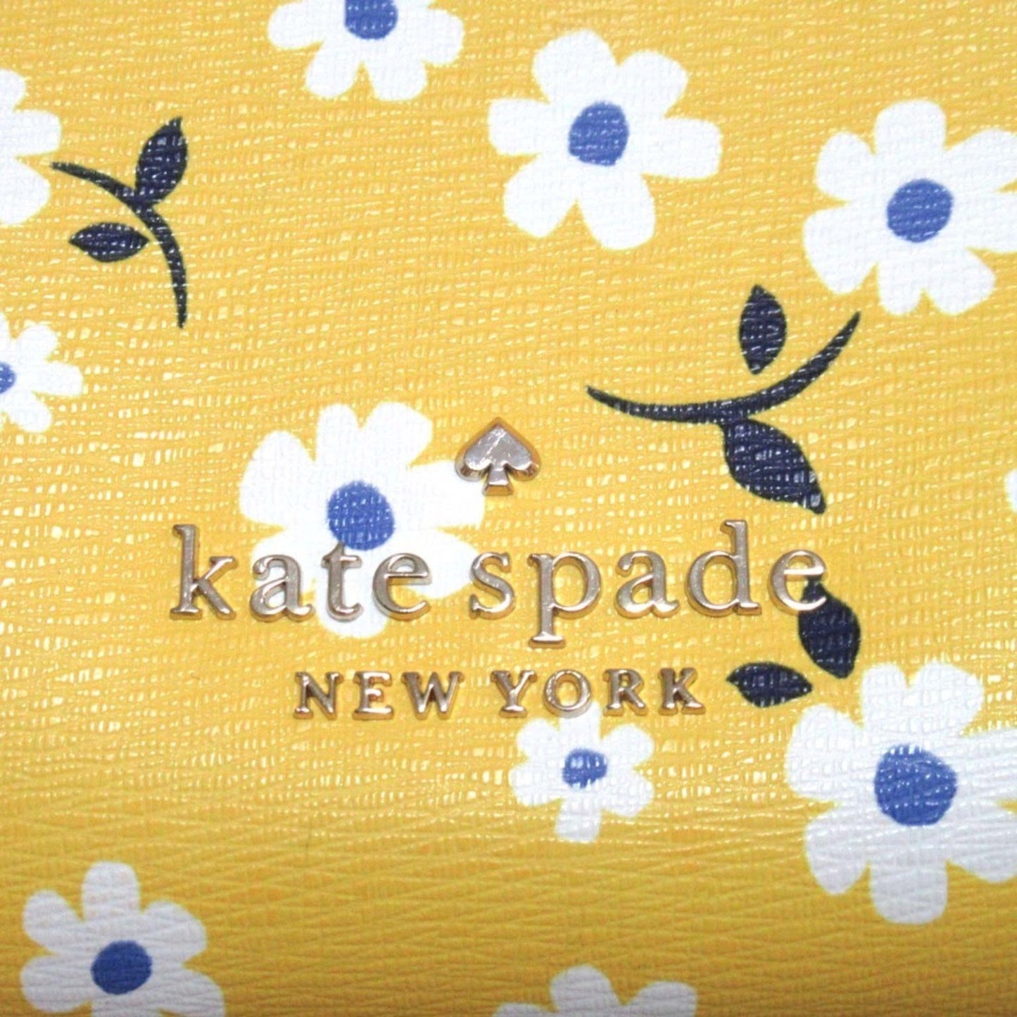 Kate Spade Darcy Fleurette Toss Small Bucket Floral Pattern 2Way Shoulder Bag Handbag Yellow