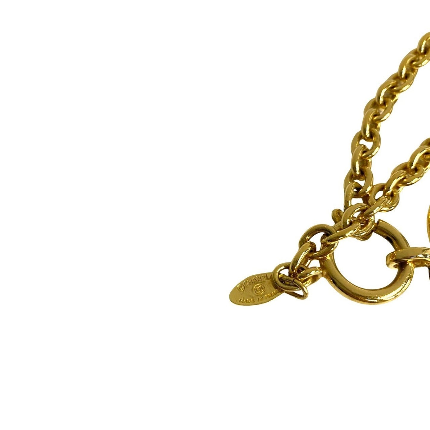 Chanel Coco Mark Motif Gp Chain Necklace Pendant Accessory Gold 156-9