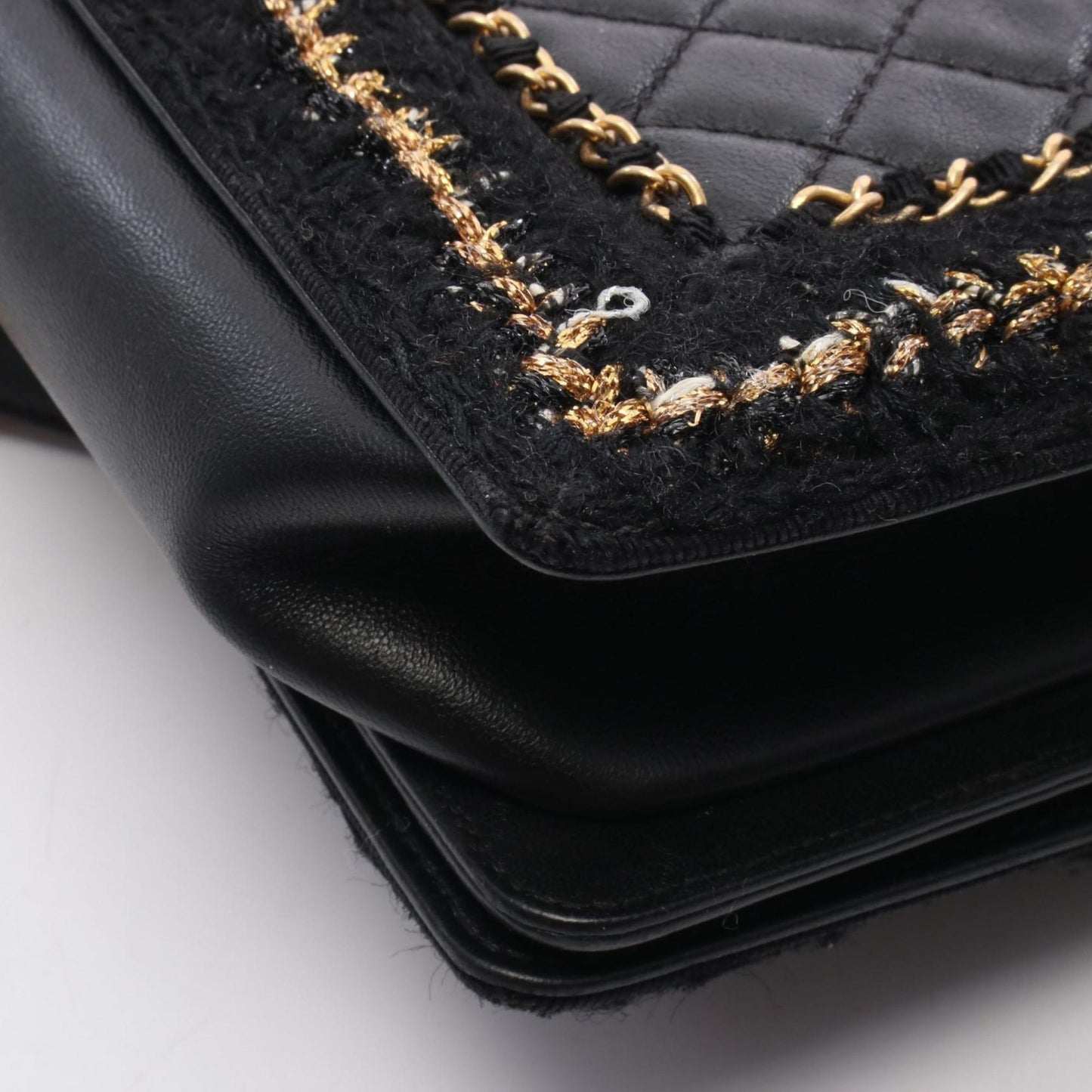 Chanel Boy Chanel Large Matelasse Shoulder Bag In Lambskin Fabric