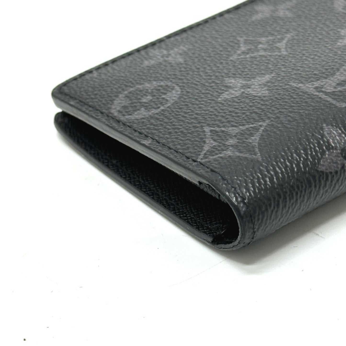 Louis Vuitton M61697 Portefeuille Brazza Bi-Fold Wallet Long Monogram Eclipse Canvas