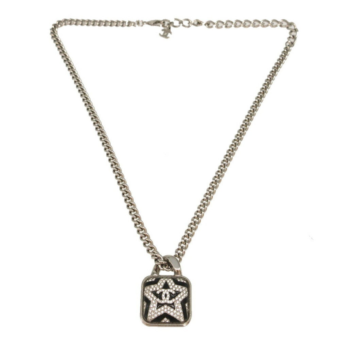 Chanel A23K Coco Mark Metal Stone Star Pendant Necklace 1449Chanel