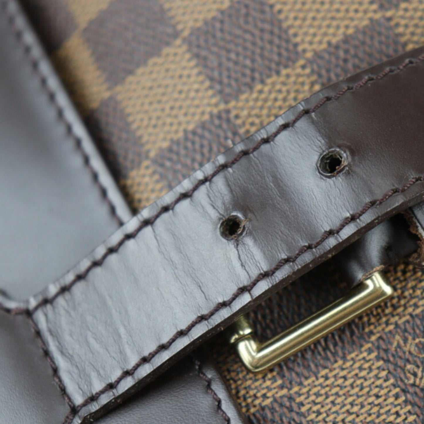 Louis Vuitton Louis Vuitton West End Pm Damier Boston Bag N41130 Calf Ebene Brown Shoulder