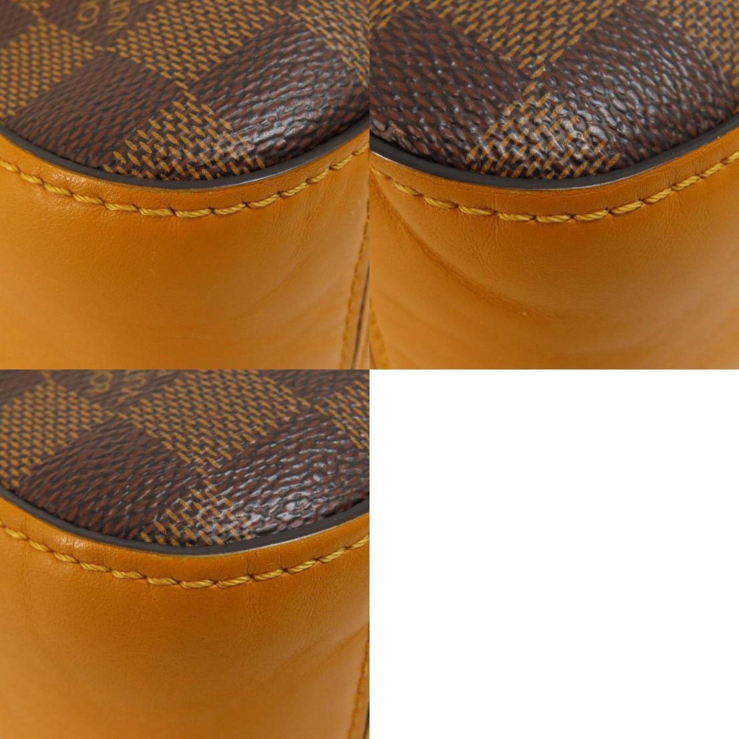 Louis Vuitton N40178 Santa Monica Saffron Damier Ebene Shoulder Bag Canvas