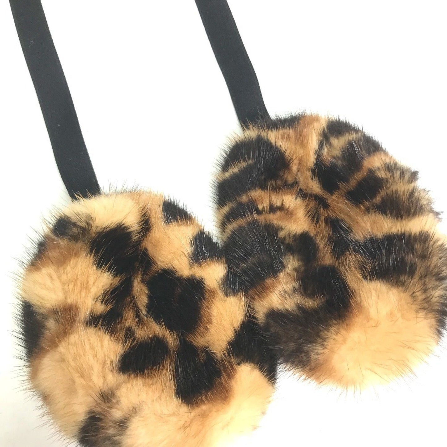 Louis Vuitton Louis Vuitton Fur Leopard Print Earmuffs