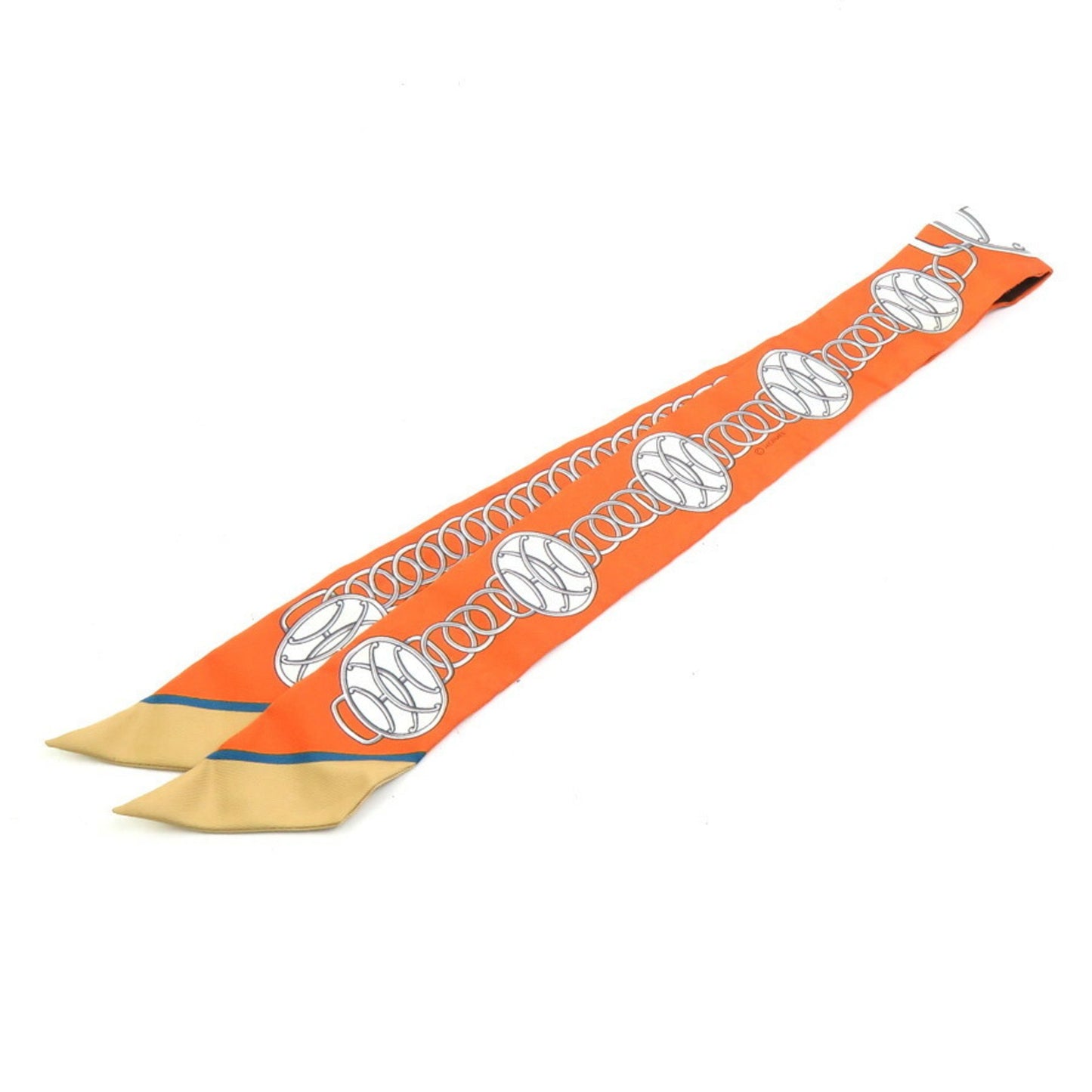 Hermes Hermes Scarf/Muffler Twilly Silk Orange Multicolor
