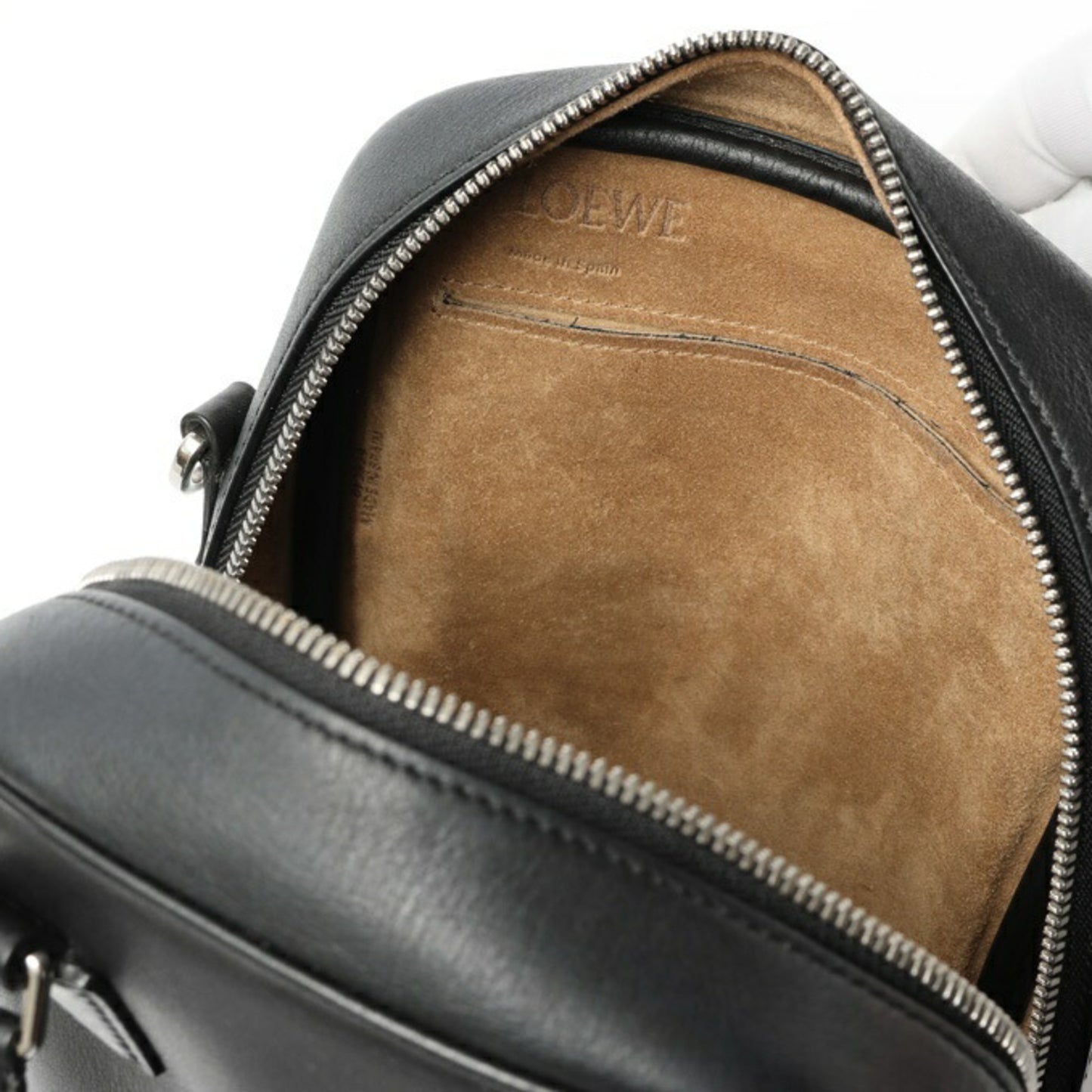 Loewe Amazona 15 Shoulder Bag B039L51X06 Calf Leather Black K-158810