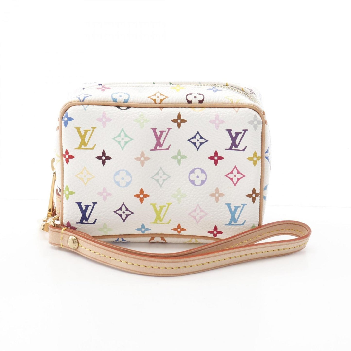 Louis Vuitton Truth Wapiti Monogram Multicolor Blanc Pouch Coated Canvas Leather