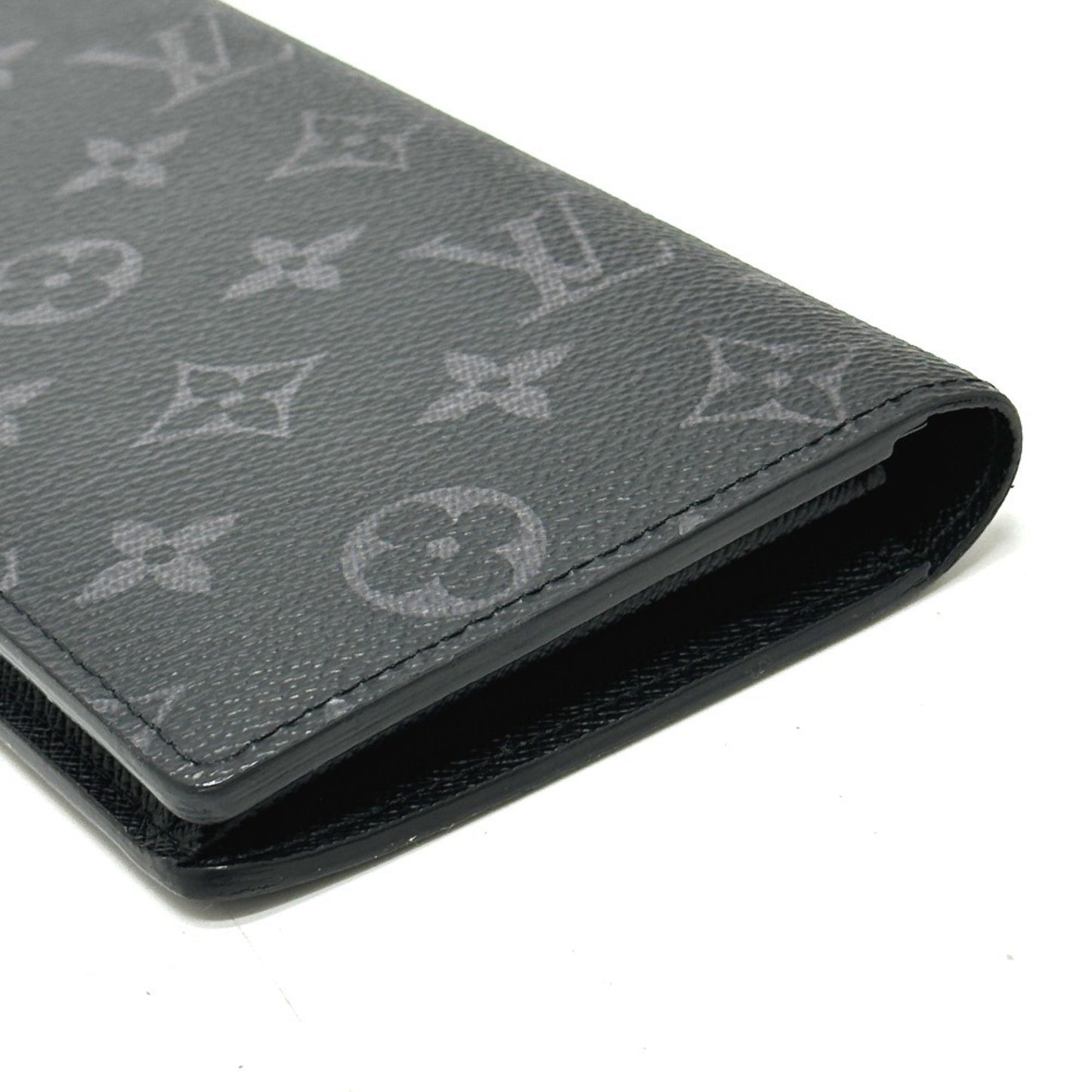 Louis Vuitton M61697 Portefeuille Brazza Bi-Fold Wallet Long Monogram Eclipse Canvas