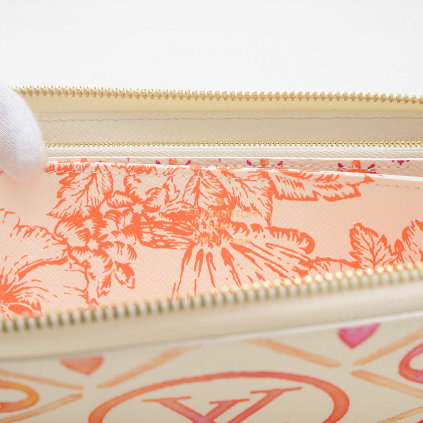 Louis Vuitton Monogram By The Pool Zippy Wallet Long Coral M11455 Bp
