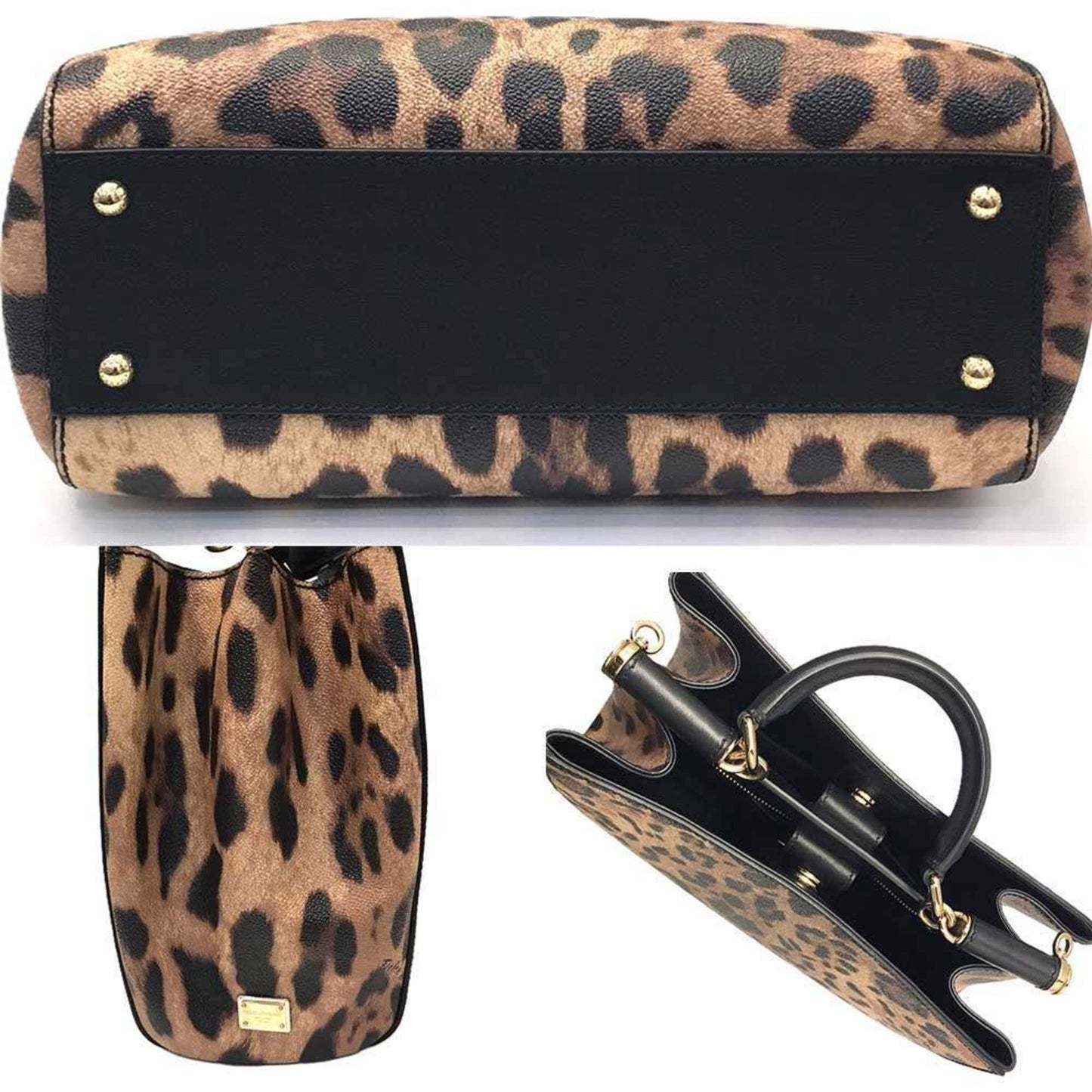 Dolce & Gabbana Sicily Handbag Animal Print Leopard Dolce Gabbana