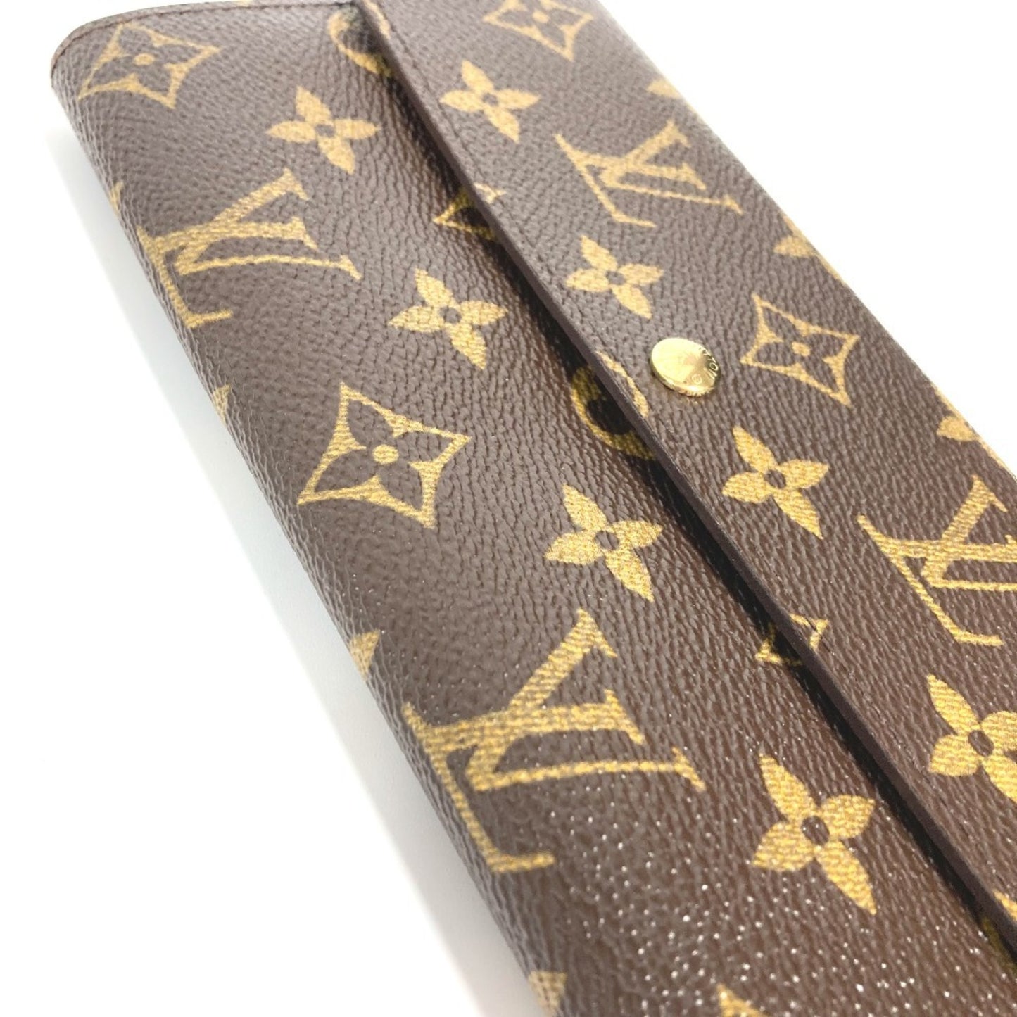 Louis Vuitton M61726 Monogram Porte Monnaie Credit Flap Long Wallet In Canvas