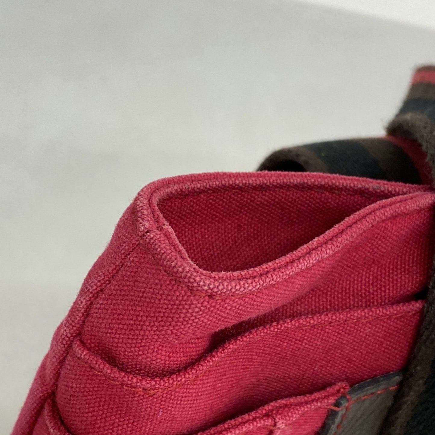 Hermes Troca Horizontal Canvas Handbag Red