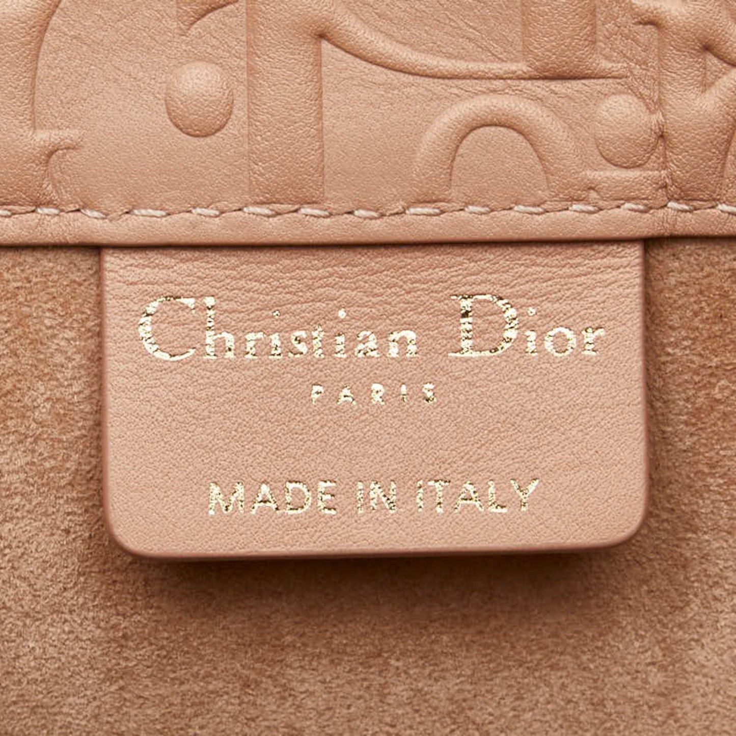 Christian Dior Dior Oblique Book Tote Medium Bag Handbag Pink Beige Leather