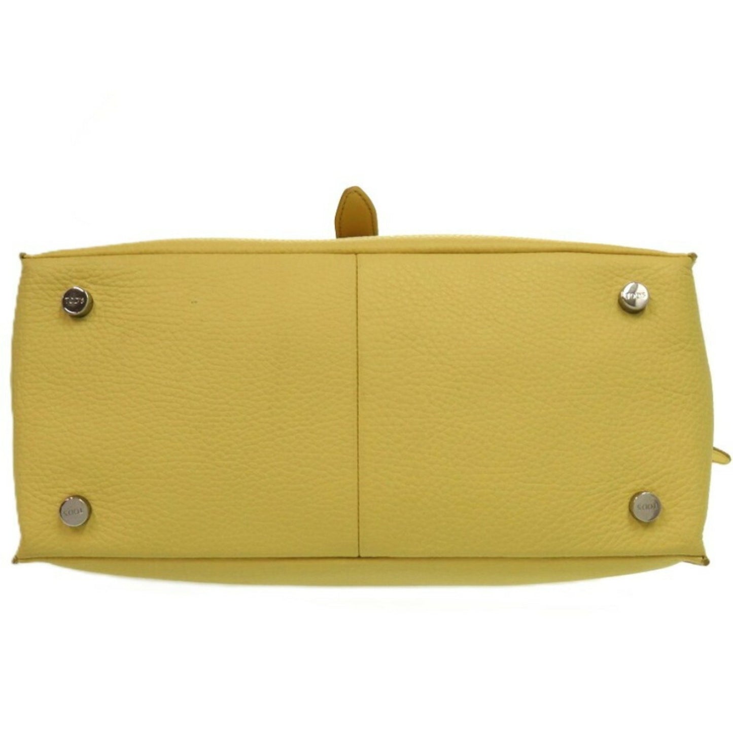 Like New Tod'S Sear D Cube Leather Yellow Shoulder Bag 1136Tod'S