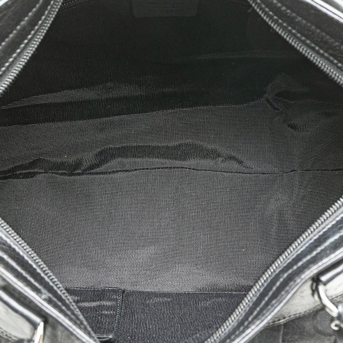 Salvatore Ferragamo Gancini Handbag Tote Bag In Black Canvas