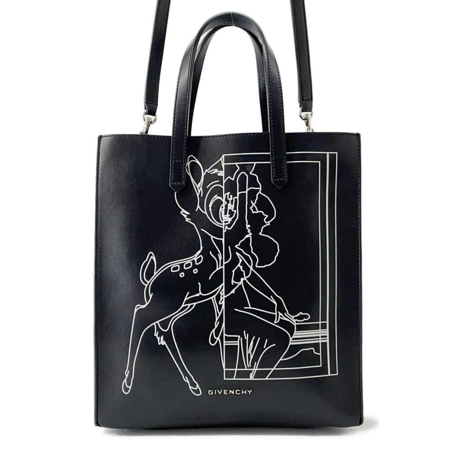 Givenchy Tote Bag Square S Bambi Riccardo Tisci Leather Givenchy 2Way Shoulder Black
