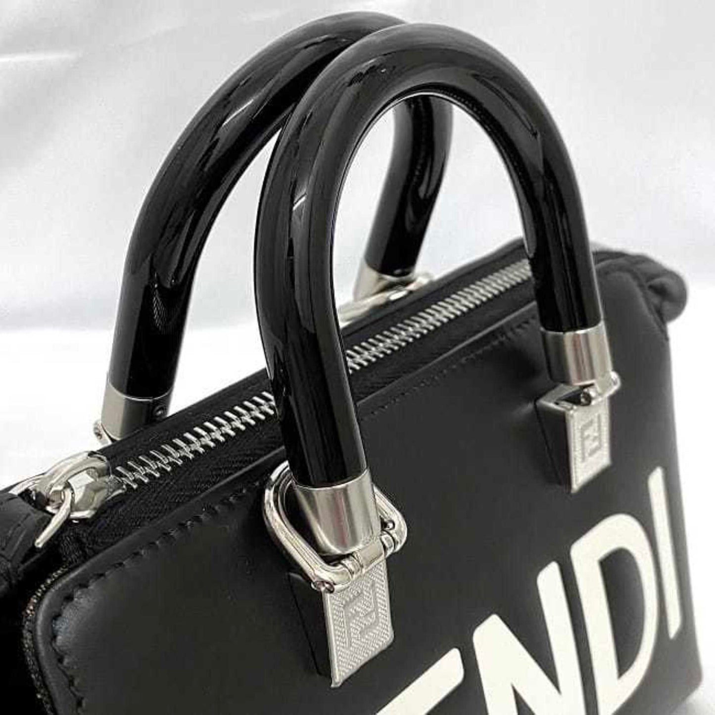 Fendi Boston Bag By The Way F-21249 Black 8Bs067 Leather Fendi