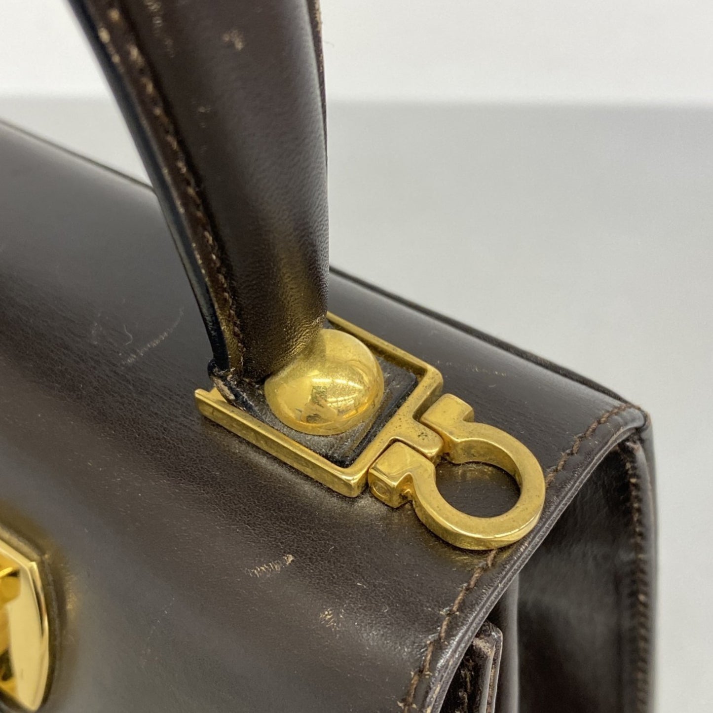 Salvatore Ferragamo Gancini Leather Handbag