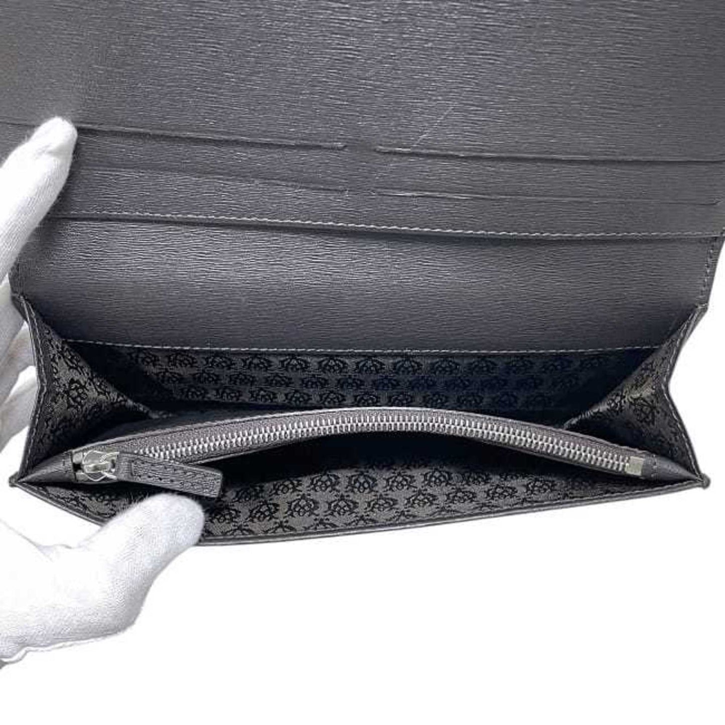 Dunhill Sidecar Leather Bifold Long Wallet (Ec-24011) In Black.