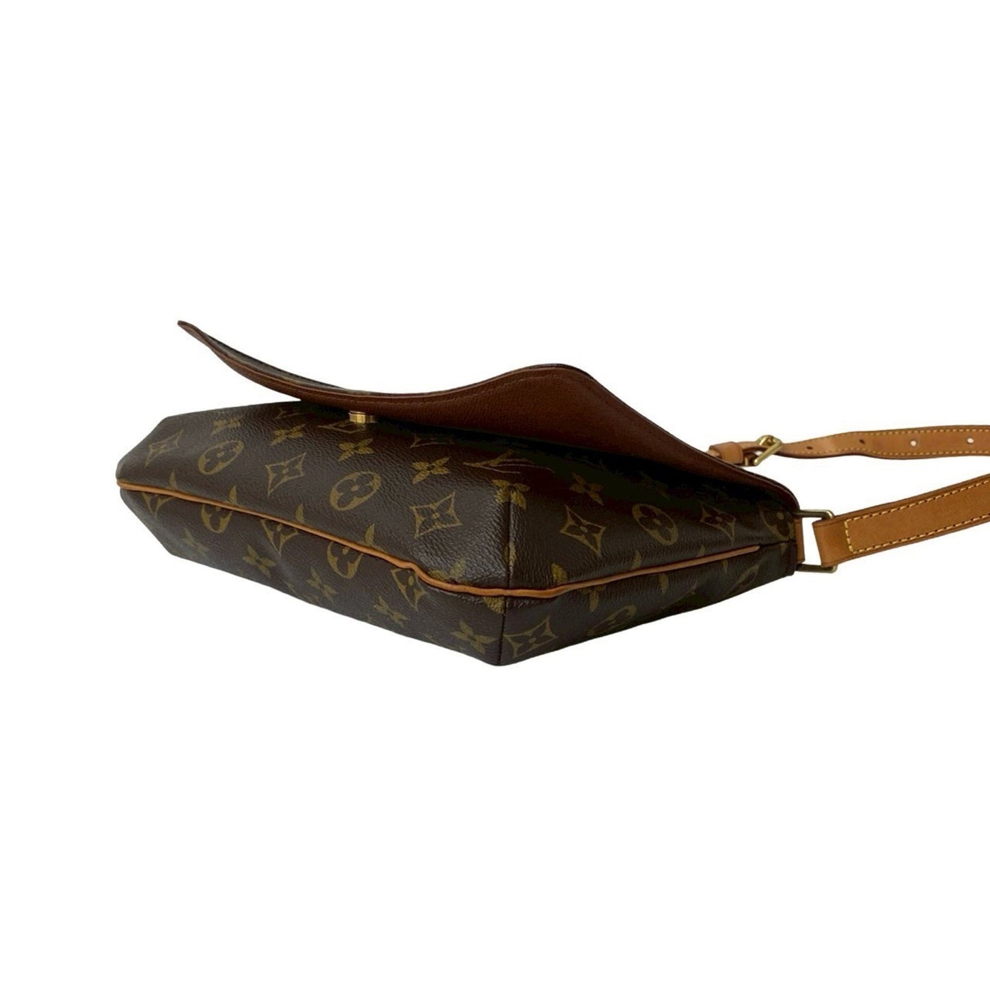 Louis Vuitton Musette Tango Monogram Leather Shoulder Bag/Pochette In Brown 23175