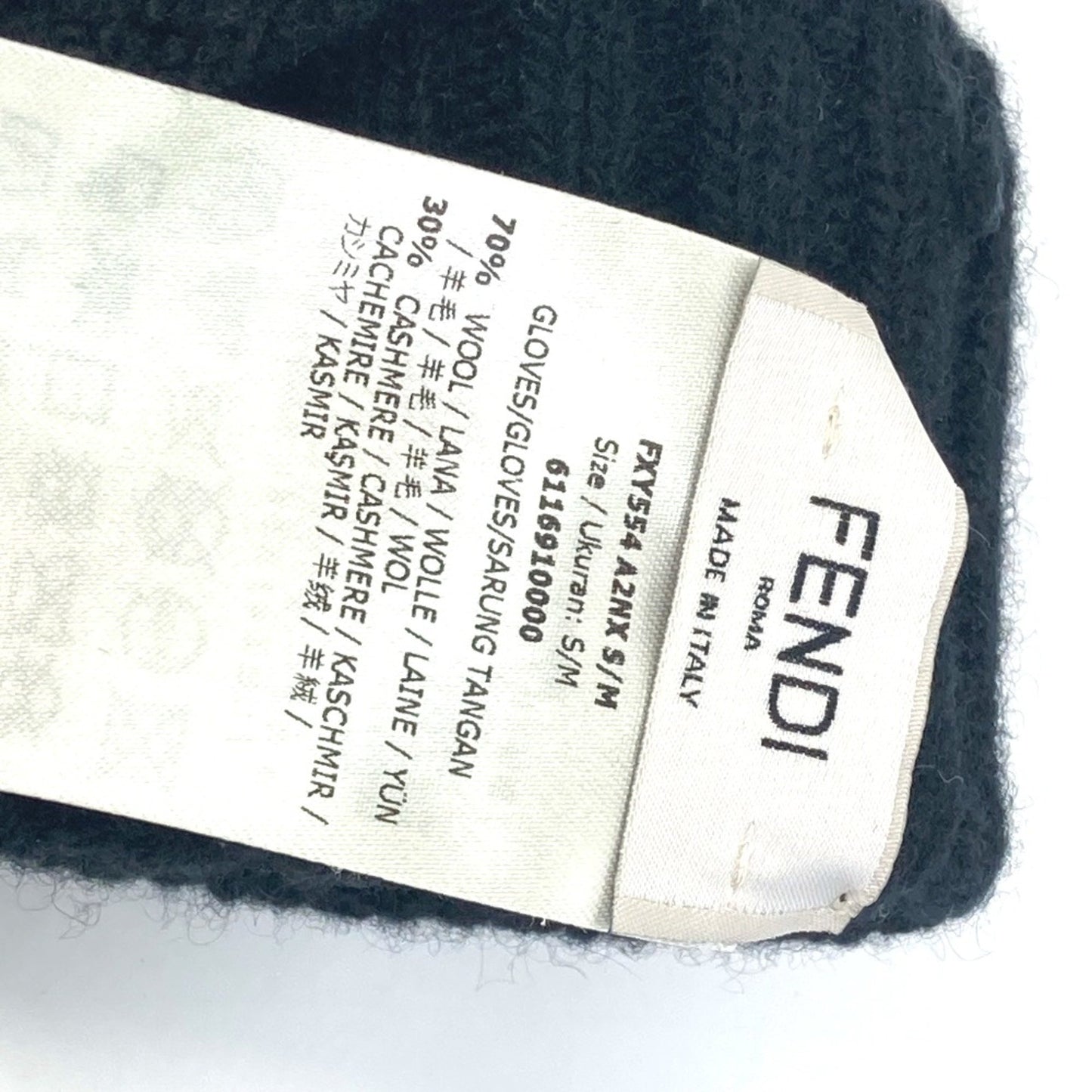 Fendi Fxy554 Glove Gloves Black
