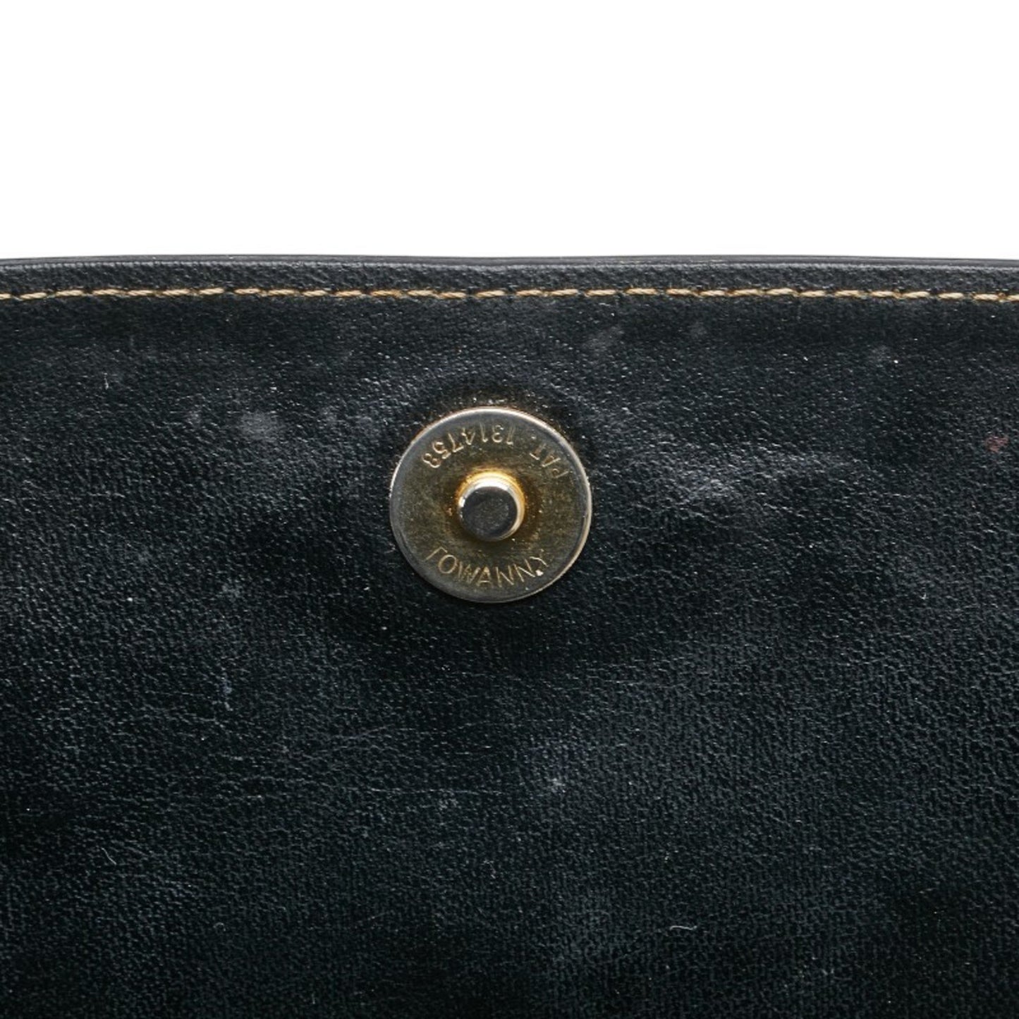 Burberry Nova Check Handbag Shoulder Bag 2Way Black Leather