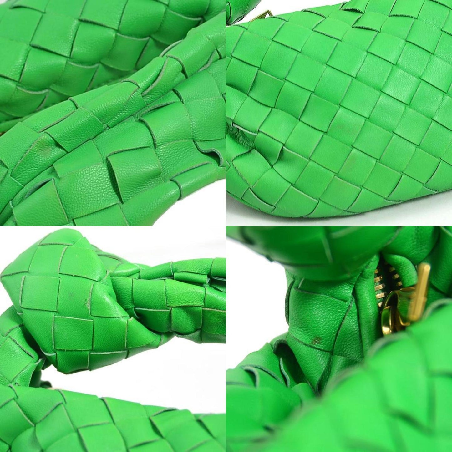 Bottega Veneta Handbag Mini Jody Leather Green Gold