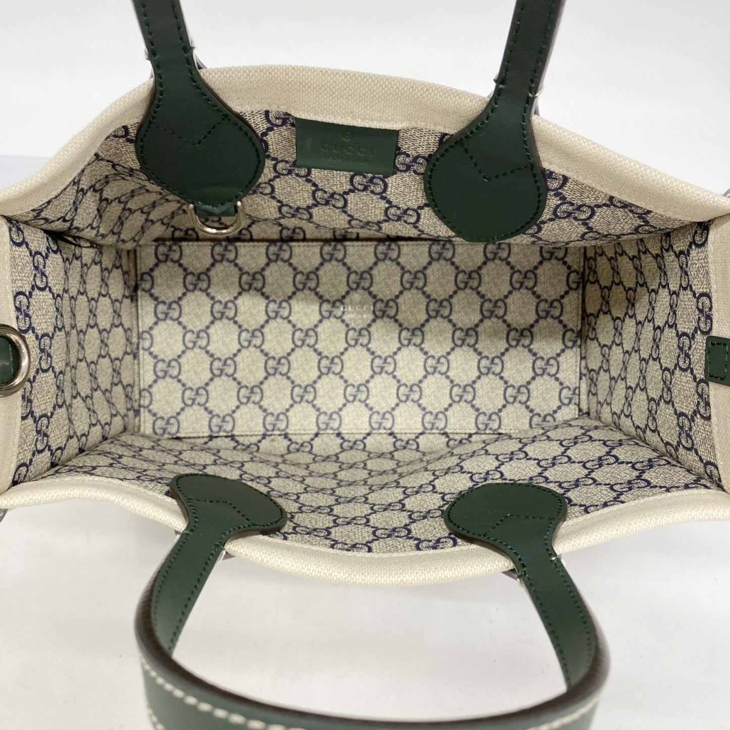 Gucci Tote Bag Gucci Print 772144 Canvas Beige Green