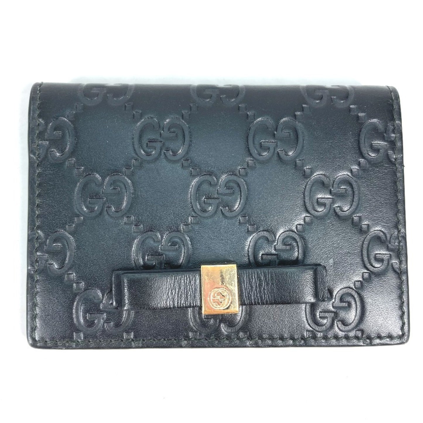 Gucci 451192 Guccissima Gg Ribbon Business Card Case