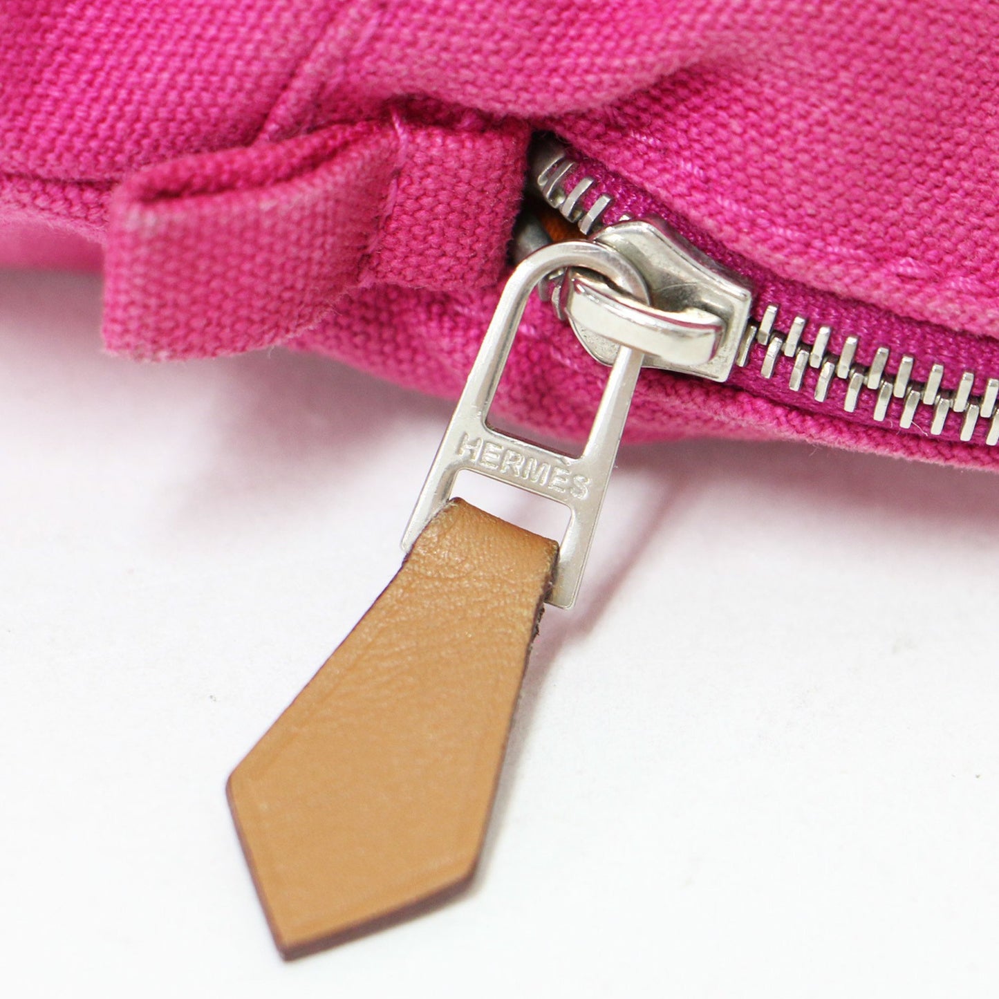 Hermes Bolide Pouch Mm Canvas Cotton Pink