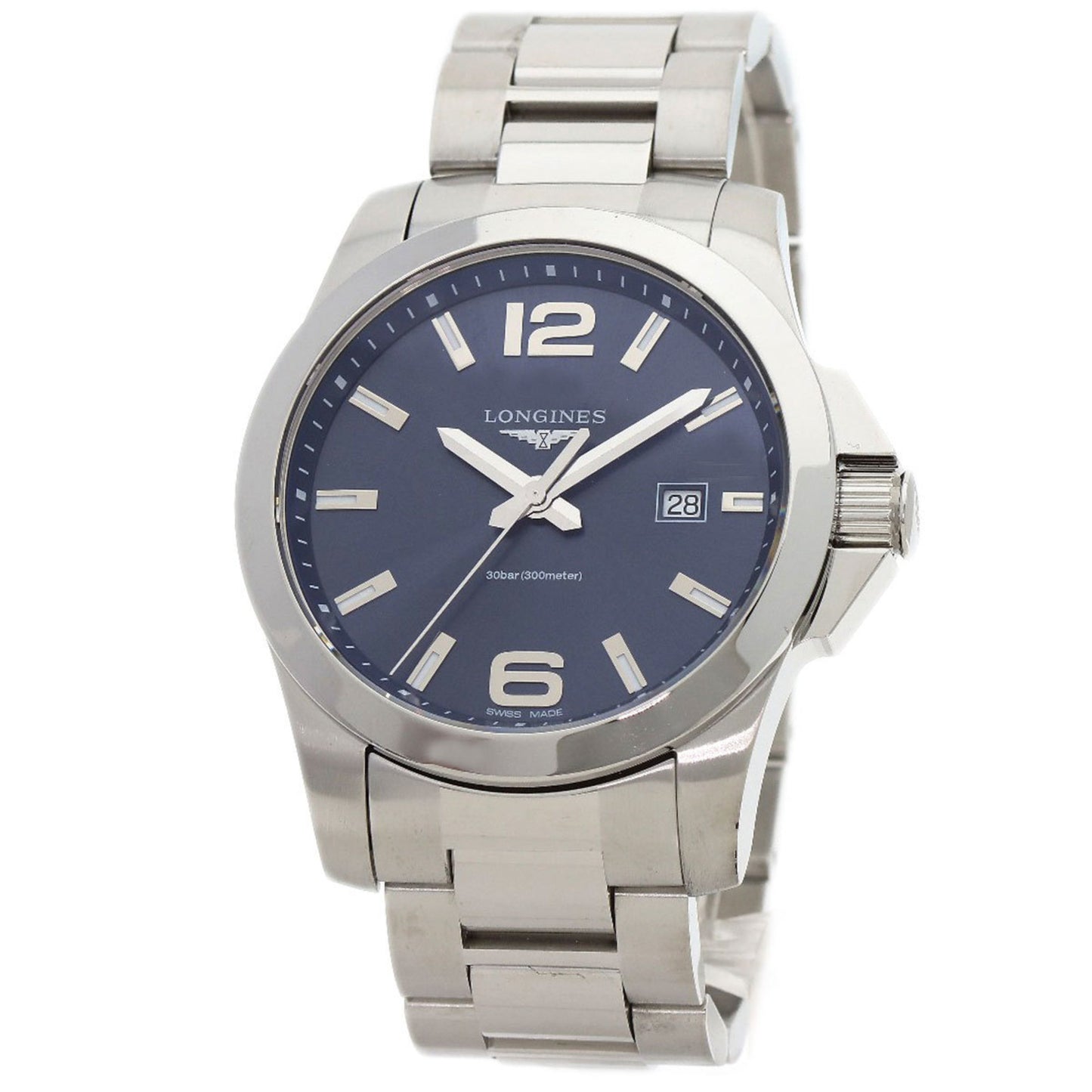 Longines L3.760.4 Conquest Watch Stainless Steel Ss