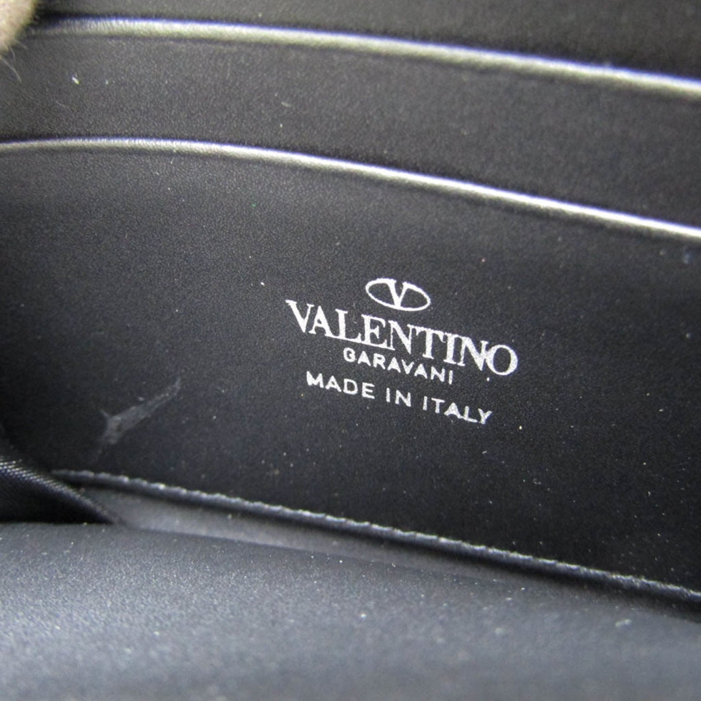 Valentino Garavani With Neck Strap Uy2P0R48Lvn Leather Card Case Black