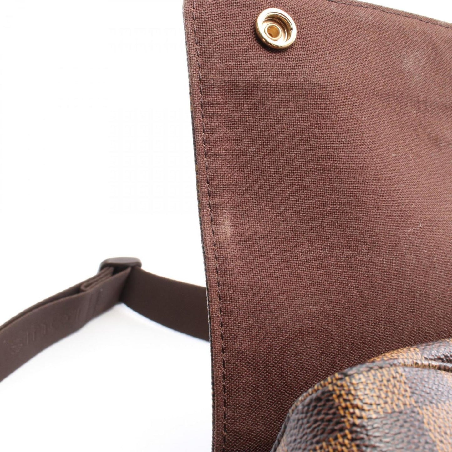 Louis Vuitton Naviglio Shoulder Bag Coated Canvas Leather Damier