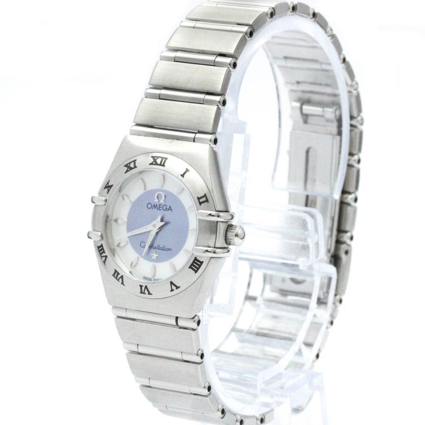Polished Omega Constellation Mop Dial Steel Quartz