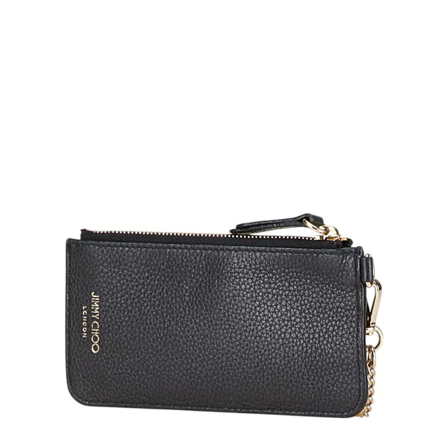 Jimmy Choo Coin Case Card Black Leather