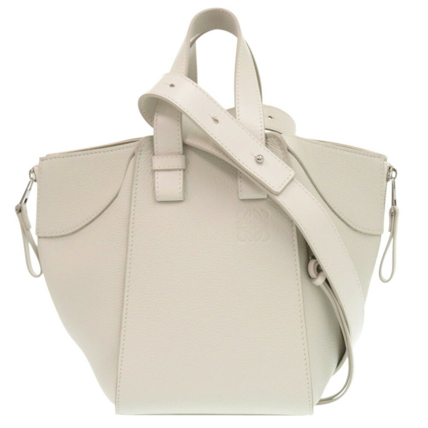 Like New Loewe Hammock Compact A538H13X03 Leather White Handbag