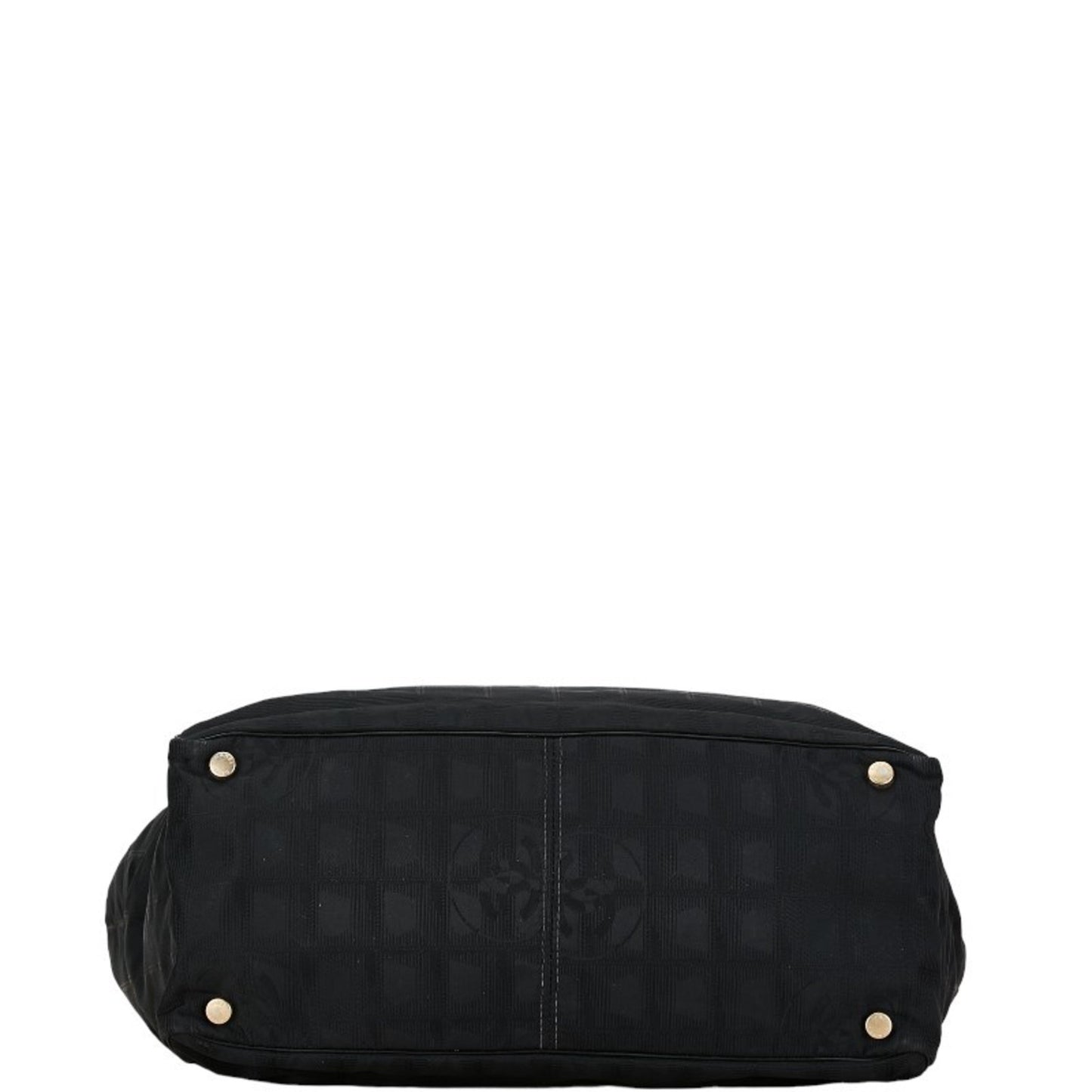 Chanel New Travel Line Tote Mm Bag A15991 Black Nylon Leather