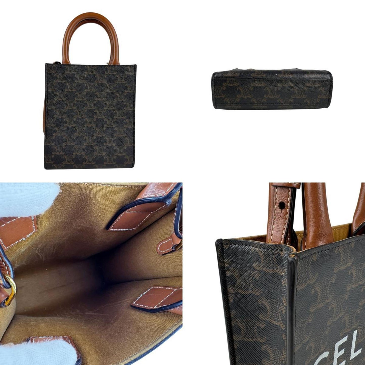 Celine Mini Vertical Cabas Coated Canvas Shoulder Bag