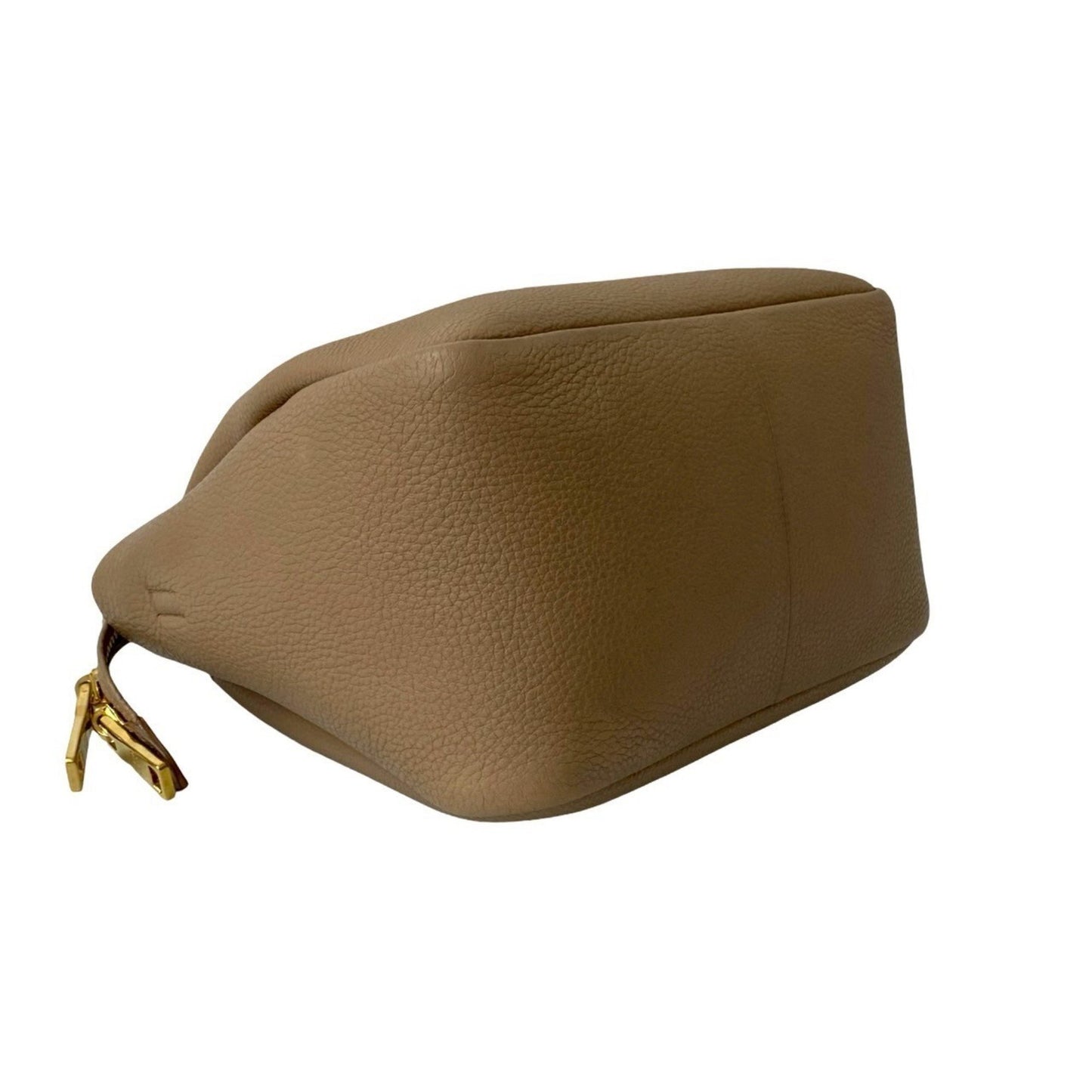 Prada Flu Vitello Dino Logo Hardware Soft Leather 2-Way Handbag/Shoulder Bag Beige A58-6
