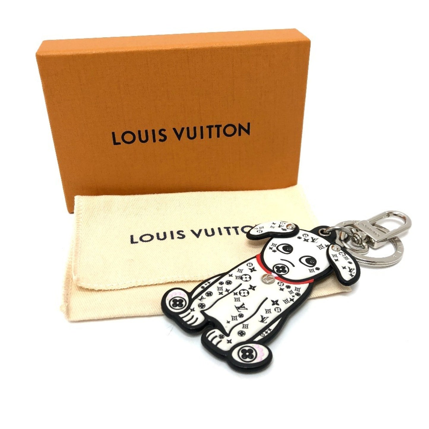 Louis Vuitton M00746 Porte-Cls Dalmatian Keychain/Bag Charm Leather