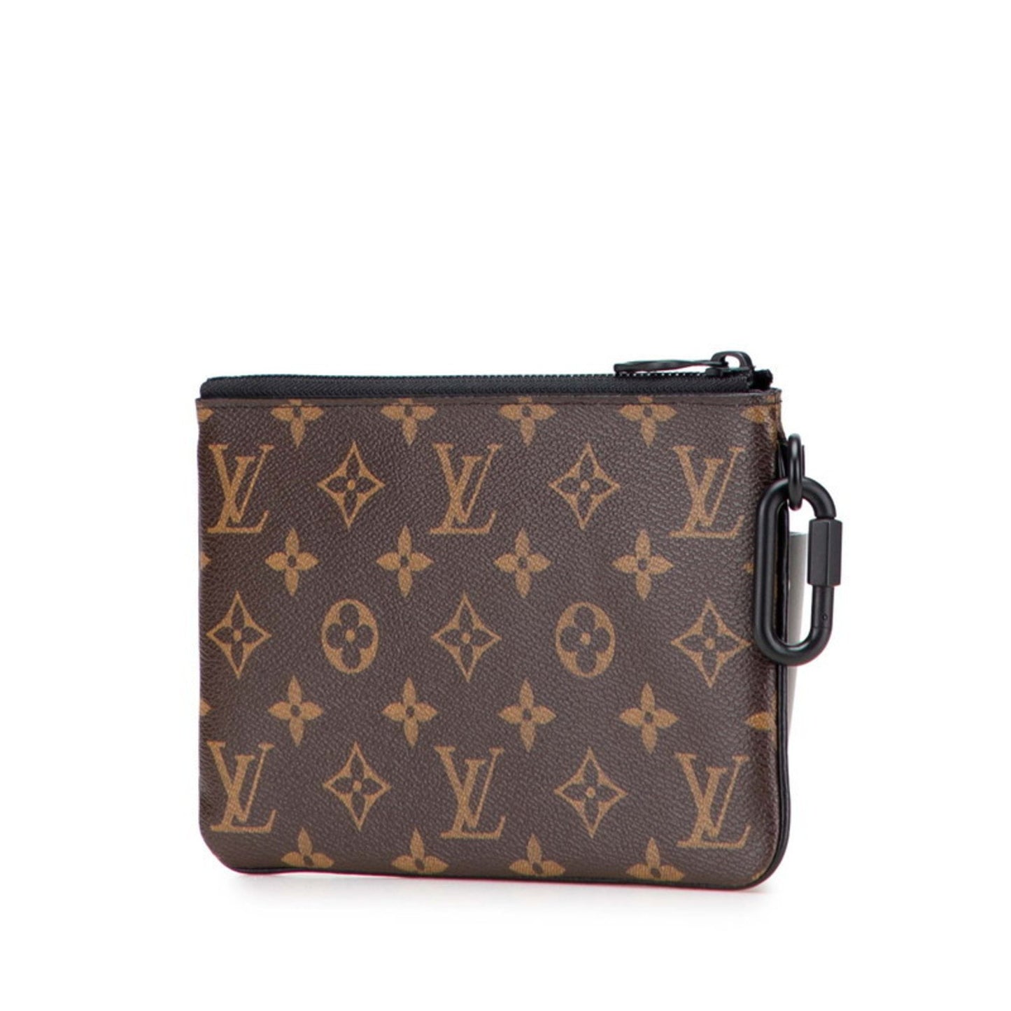 Louis Vuitton Monogram Zipped Pouch Clutch Bag M67814 Brown Leather
