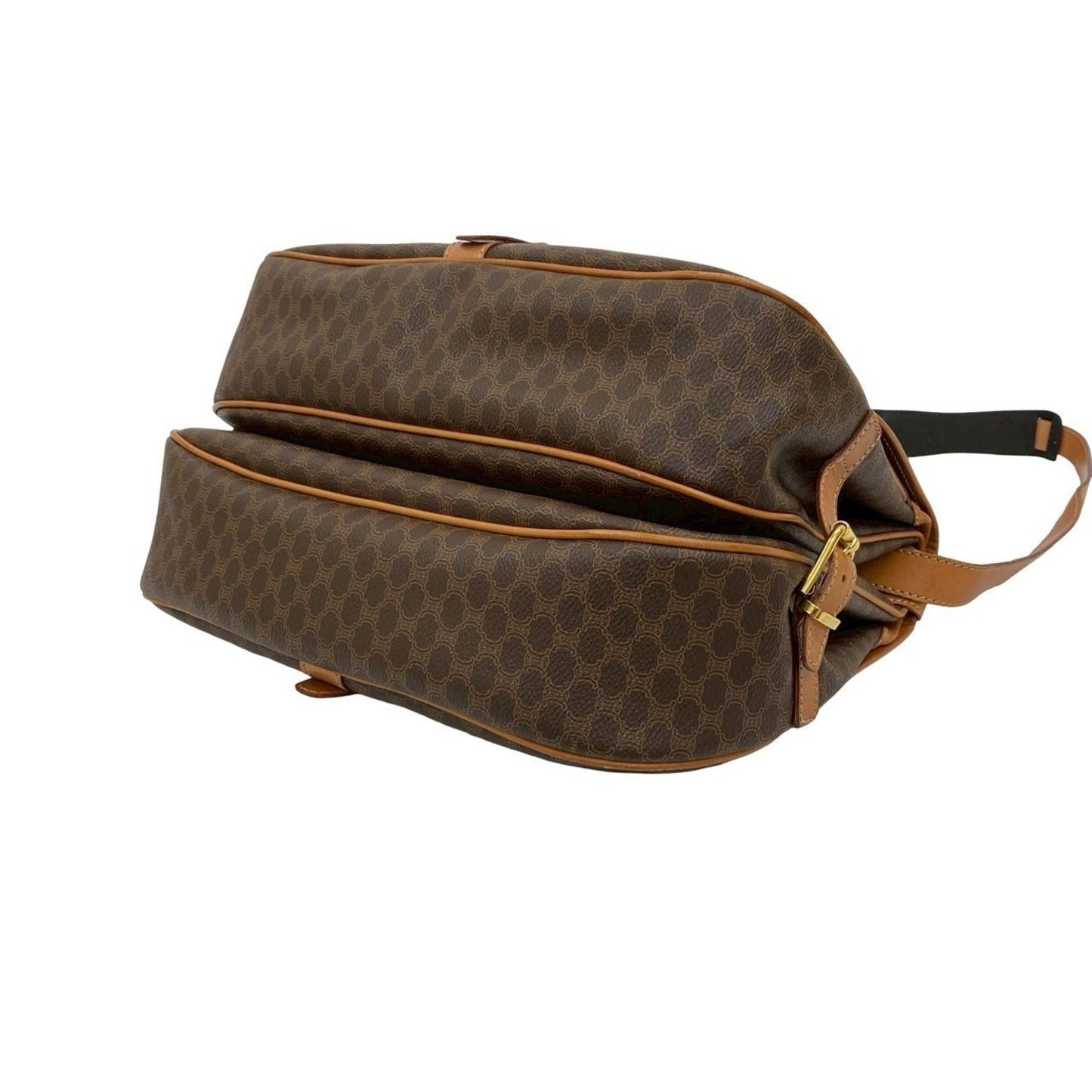 Celine Macadam Blason Pattern Leather Shoulder Bag/Sacoch/Body Bag Brown 013-5