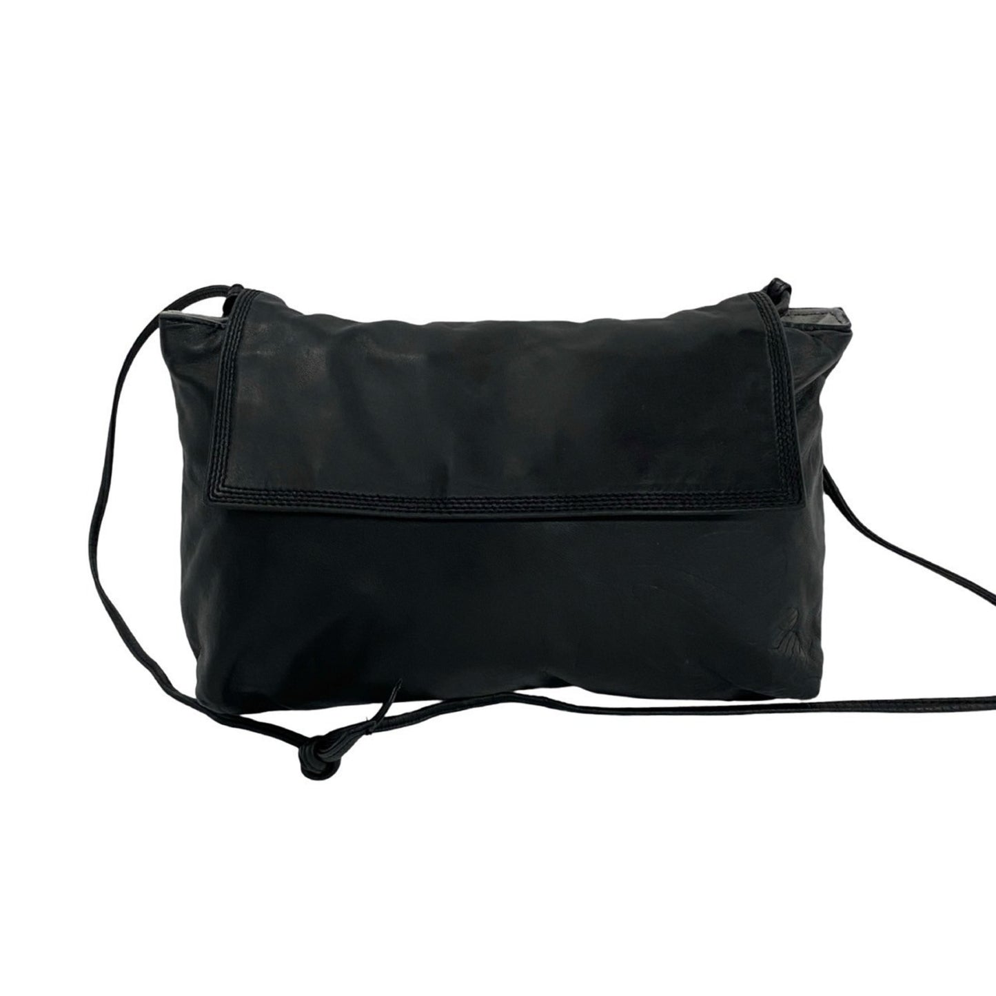 Loewe Vintage Anagram Logo Nappa Leather Shoulder Bag/Pochette/Sacoche In Black 11479