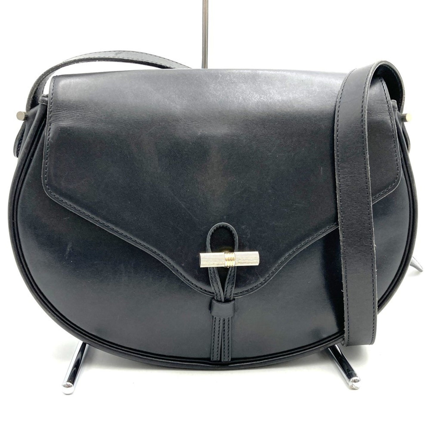 Christian Dior Dior Old Shoulder Bag Leather Black