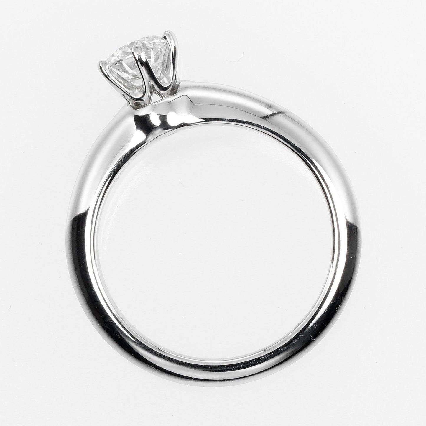 Tiffany & Co. Solitaire Size 7.5 Ring 0.53Ct Vs1/I/3Ex Pt950 Platinum Diamond
