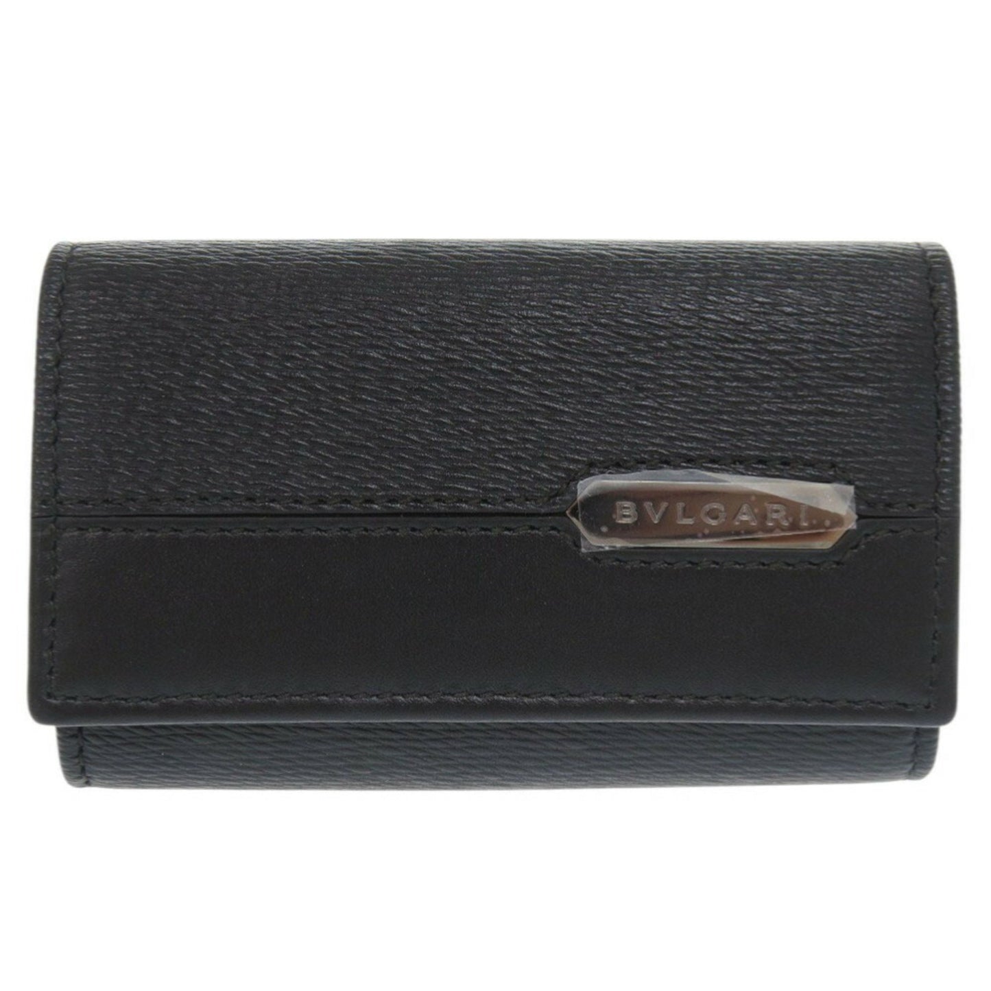 Unused Bvlgari Serpenti Scalie Man Leather Black Key Case