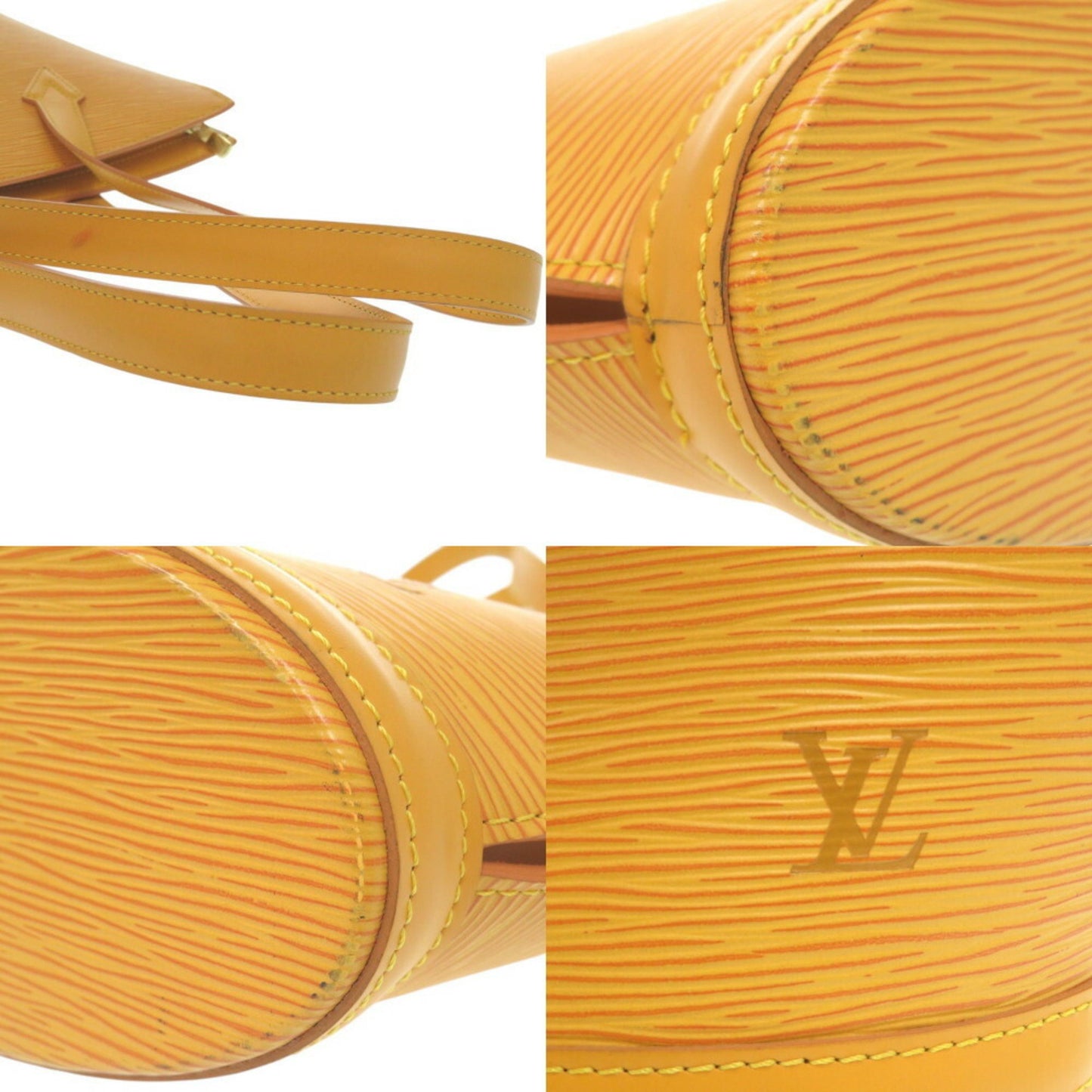 Louis Vuitton Saint Jacques Poigner Long Shoulder Bag M52339 Epi Leather Yellow Lv 0056Louis Vuitton