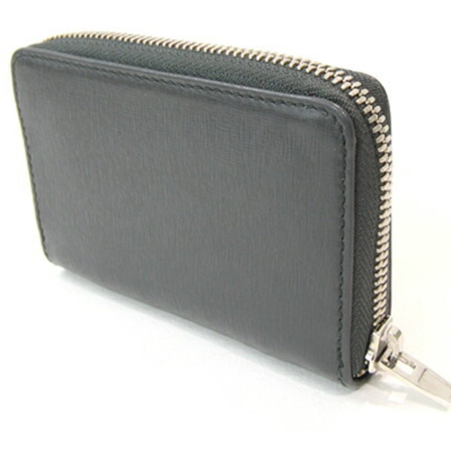 Balenciaga Coin Case 452503 Grey Green Leather Compact Wallet Mini